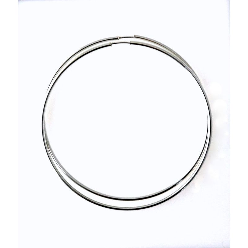 Aros Lisos de 65mm en Plata de Ley 925mls