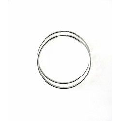 Aros Lisos de 40mm en Plata de Ley 925mls