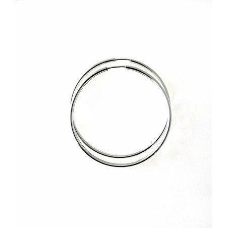 Aros Lisos de 40mm en Plata de Ley 925mls