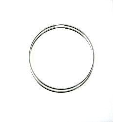 Aros Lisos de 50mm en Plata de Ley 925mls