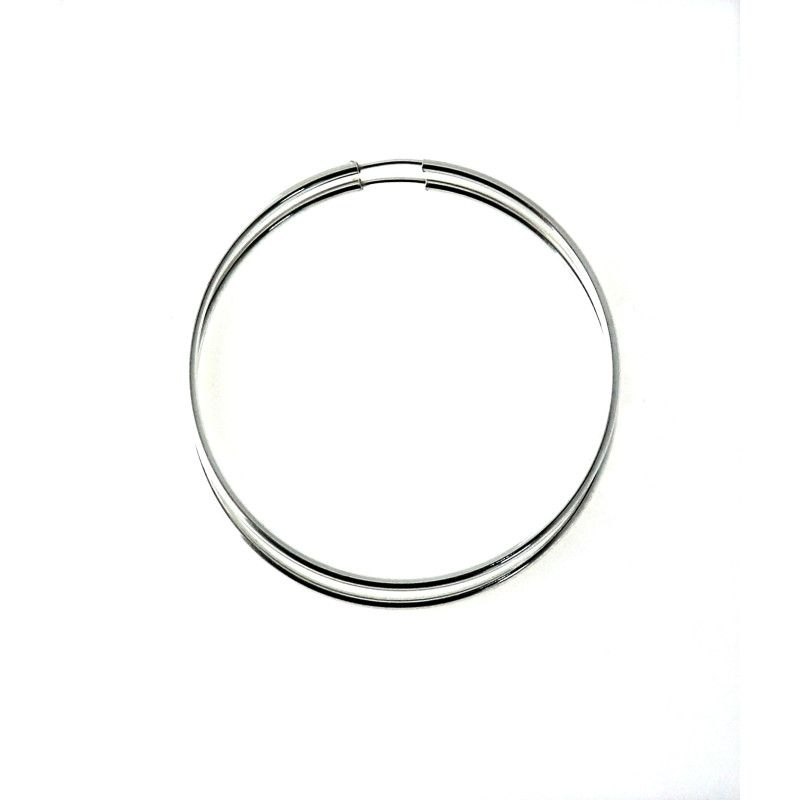 Aros Lisos de 50mm en Plata de Ley 925mls