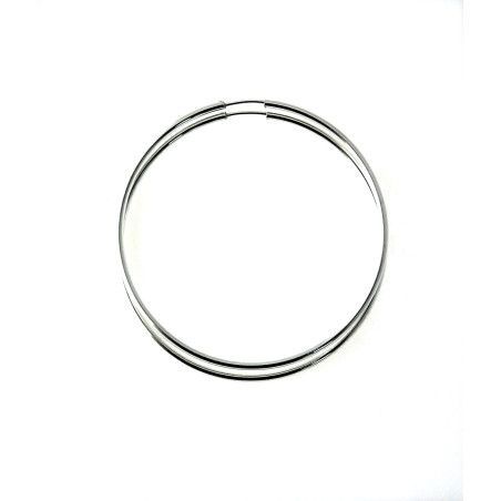 Aros Lisos de 50mm en Plata de Ley 925mls