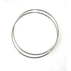 Aros Lisos de 60mm en Plata de Ley 925mls