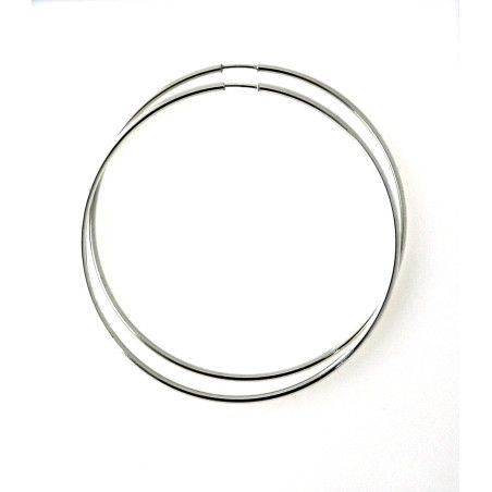 Aros Lisos de 60mm en Plata de Ley 925mls