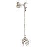 Pendiente Trepador Luna con Cadena en Plata de Ley 925mls