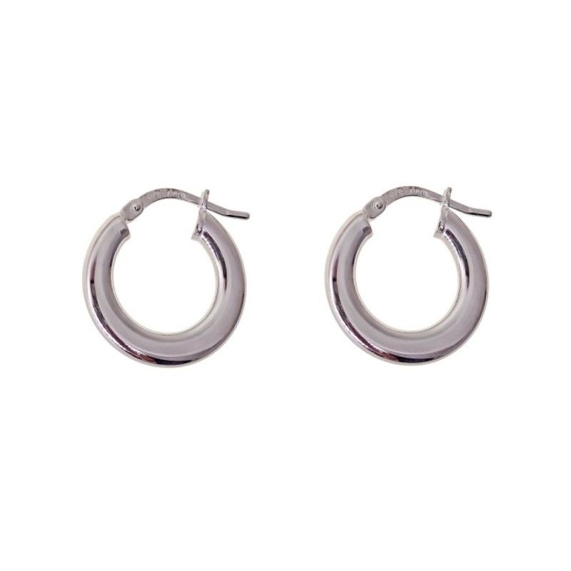 Aros Lisos Redondos en Plata de Ley 925mls