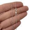 Cadena 50cm Veneciana Cuadrada Rodiada en Plata de Ley 925mls