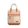 Mochila de Rafia y Polipiel Beige y Apricot – Estilo y Elegancia