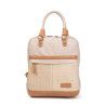 Mochila de Rafia y Polipiel Beige y Apricot – Estilo y Elegancia