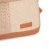 Mochila de Rafia y Polipiel Beige y Apricot – Estilo y Elegancia