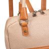 Mochila de Rafia y Polipiel Beige y Apricot – Estilo y Elegancia