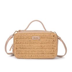 Bolso Bandolera de Rafia y Polipiel – Estilo y Elegancia