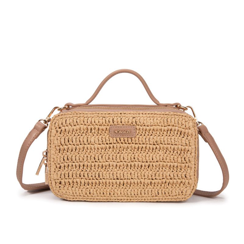Bolso Bandolera de Rafia y Polipiel – Estilo y Elegancia