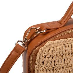 Bolso Bandolera de Rafia y Polipiel – Estilo y Elegancia