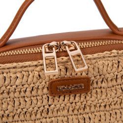 Bolso Bandolera de Rafia y Polipiel – Estilo y Elegancia