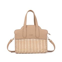 Bolso Bandolera de Rafia y Polipiel | Diseño y Elegancia
