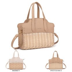 Bolso Bandolera de Rafia y Polipiel | Diseño y Elegancia