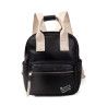 Mochila de Polipiel Negro, Apricot y Kaki | Estilo y Elegancia