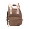 Mochila de Polipiel Negro, Apricot y Kaki | Estilo y Elegancia