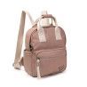 Mochila de Polipiel Negro, Apricot y Kaki | Estilo y Elegancia