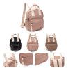 Mochila de Polipiel Negro, Apricot y Kaki | Estilo y Elegancia