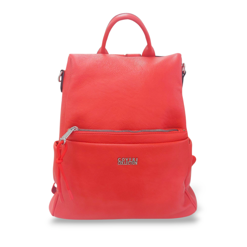 Mochila de Polipiel Rojo y Verde | Estilo y Elegancia