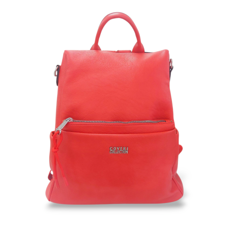 Mochila de Polipiel Rojo y Verde | Estilo y Elegancia