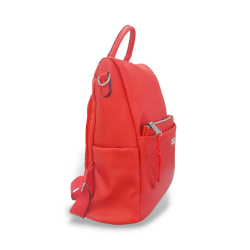 Mochila de Polipiel Rojo y Verde | Estilo y Elegancia