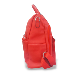 Mochila de Polipiel Rojo y Verde | Estilo y Elegancia