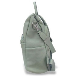 Mochila de Polipiel Rojo y Verde | Estilo y Elegancia