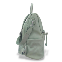 Mochila de Polipiel Rojo y Verde | Estilo y Elegancia