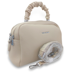 Bolso de Mano Polipiel Rosa y Apricot | Diseño y Elegancia
