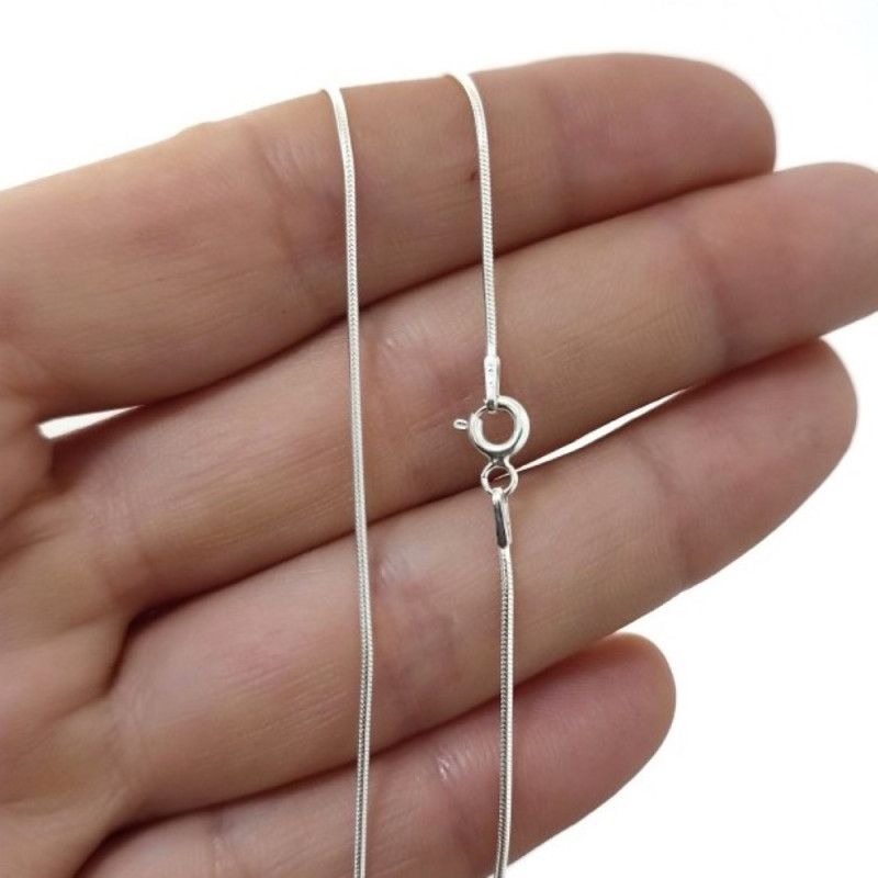 Cadena 45cm Cola de Topo en Plata de Ley 925mls
