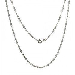 Cadena 50cm Singapur en Plata de Ley 925mls