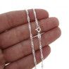 Cadena 50cm Singapur en Plata de Ley 925mls