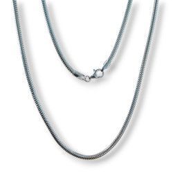 Cadena 50cm Cola de Topo en Plata de Ley 925mls