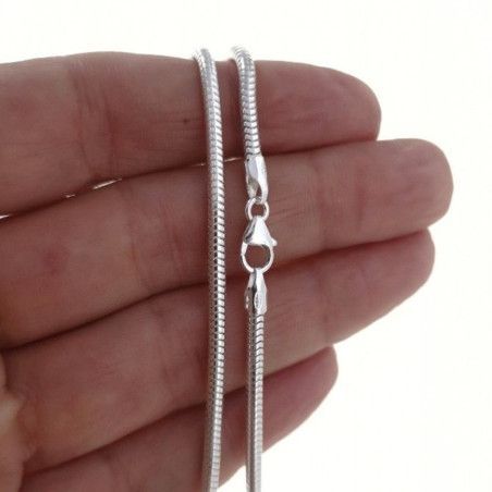 Cadena 50cm Cola de Topo en Plata de Ley 925mls
