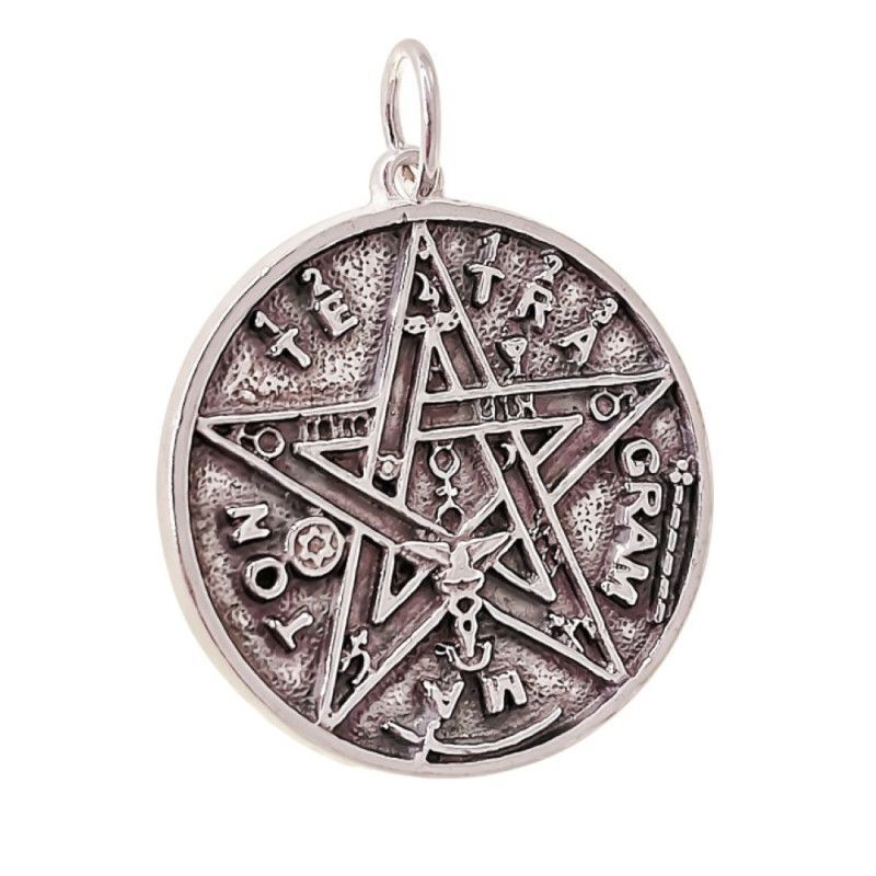 Colgante Medalla Tetragramatón en Plata de Ley 925mls
