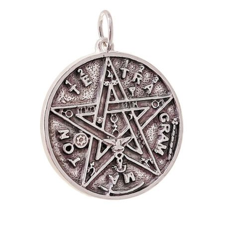 Colgante Medalla Tetragramatón en Plata de Ley 925mls