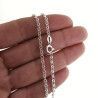 Cadena 50cm Rolo en Plata de Ley 925mls