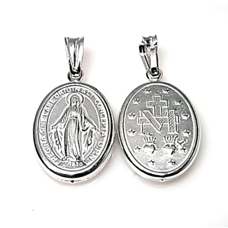 Colgante de la Virgen Milagrosa en Plata de Ley 925mls