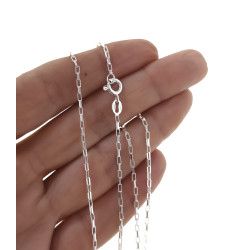 Cadena 45cm Forzada Alargada en Plata de Ley 925mls