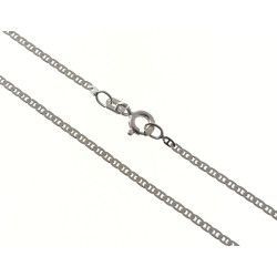 Cadena 50cm Marina Martilleada de Cuadrados en Plata de Ley 925mls