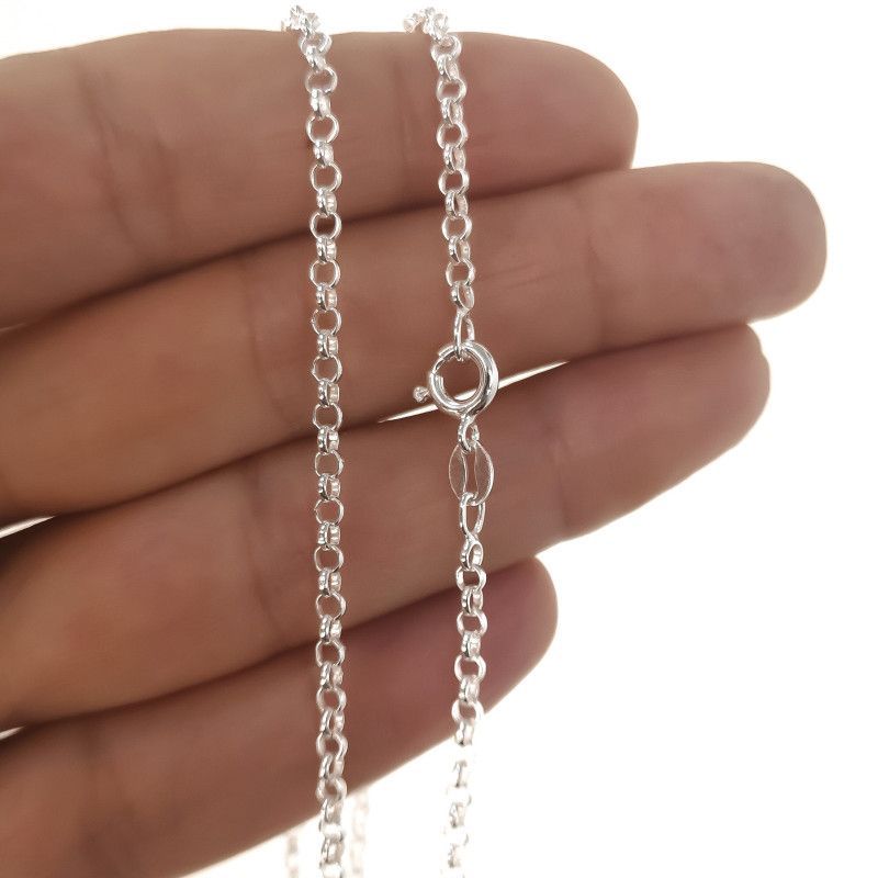 Cadena 45cm Rolo en Plata de Ley 925mls