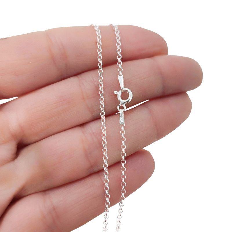 Cadena 40cm Rolo en Plata de Ley 925mls
