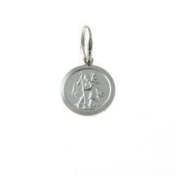 Colgante Medalla de San Cristóbal en Plata de Ley 925mls