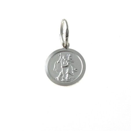 Colgante Medalla de San Cristóbal en Plata de Ley 925mls