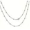 Cadena 60cm Forzada Combinada de Bolitas en Plata de Ley 925mls