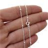 Cadena 45cm Forzada Combinada de Bolitas en Plata de Ley 925mls