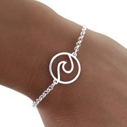 Pulsera Ola en Plata de Ley 925